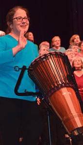 Ali on the drum!